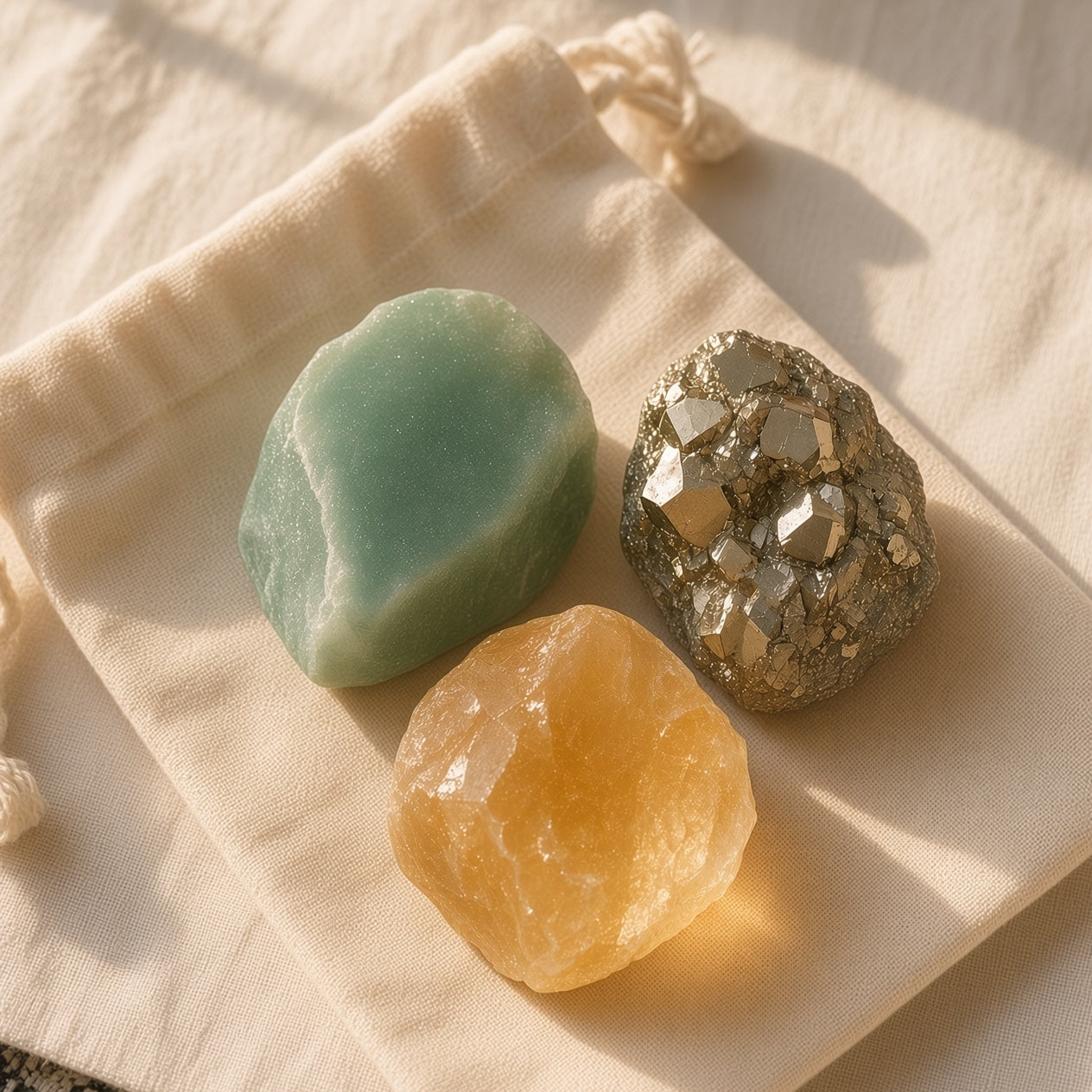 The Luck Magnet — Green Aventurine, Pyrite & Citrine Bundle