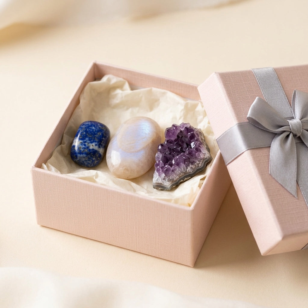 The Inner Voice Kit in the Stones and Rockz pink gift box