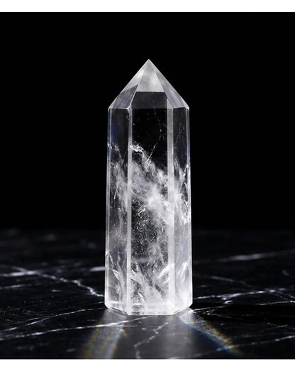 Natural Clear Quartz Tower Point – Clarity & Amplification Crystal | Polished Hexagonal Obelisk