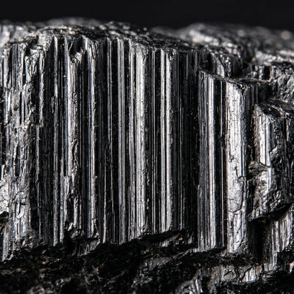 Black Tourmaline Raw Chunk – Protection & Grounding Crystal | Natural Rough Stone