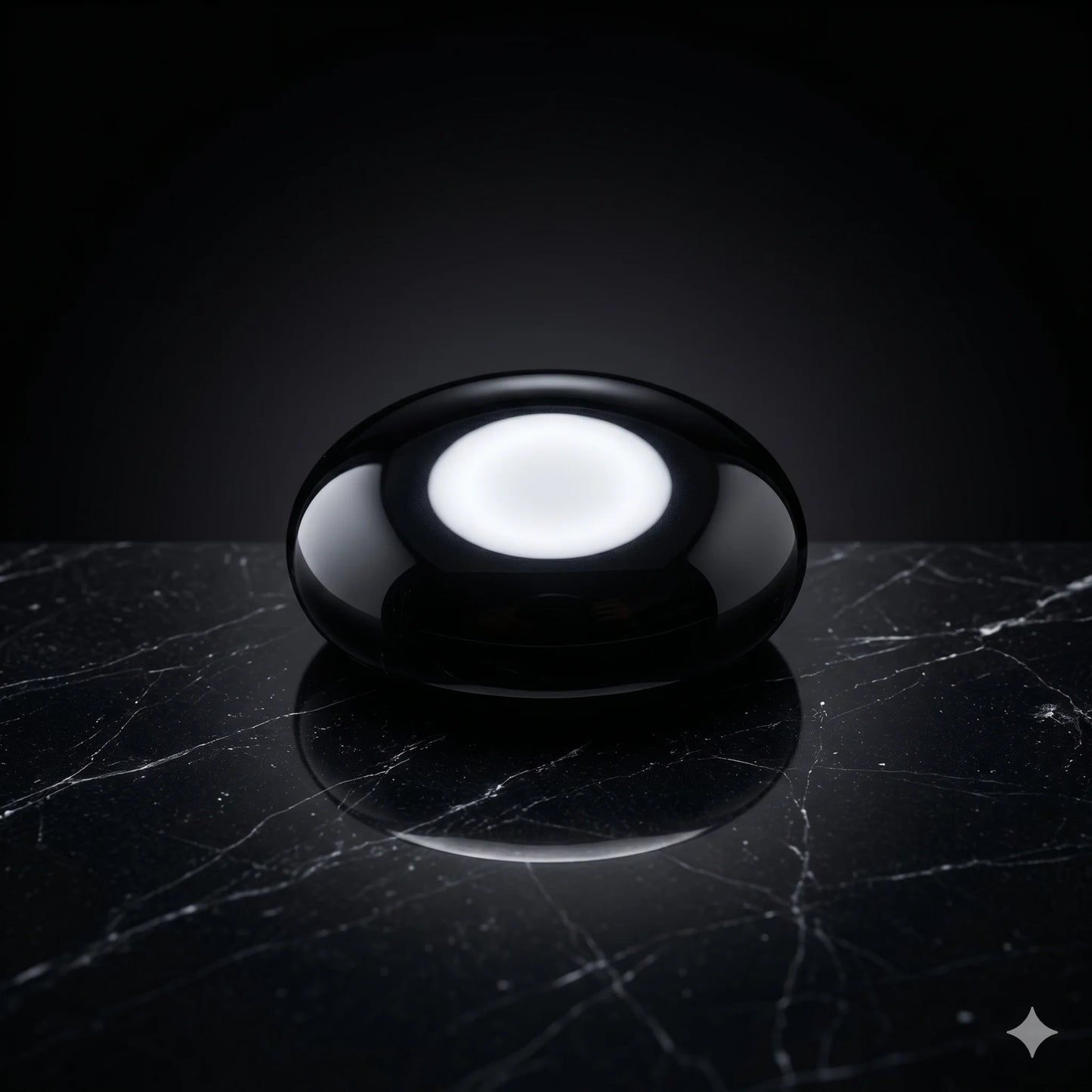 Black Obsidian Palm Stone – Protection & Grounding Crystal | Polished Natural Gemstone