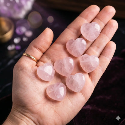 Rose Quartz Heart Stone – Love & Healing Crystal | Authentic Natural Gemstone