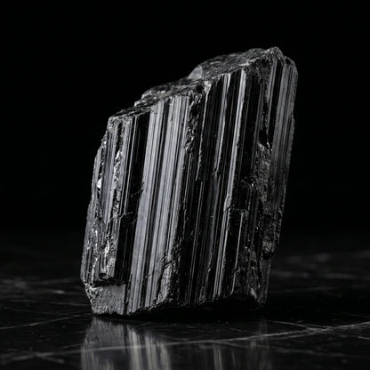 Black Tourmaline Raw Chunk – Protection & Grounding Crystal | Natural Rough Stone