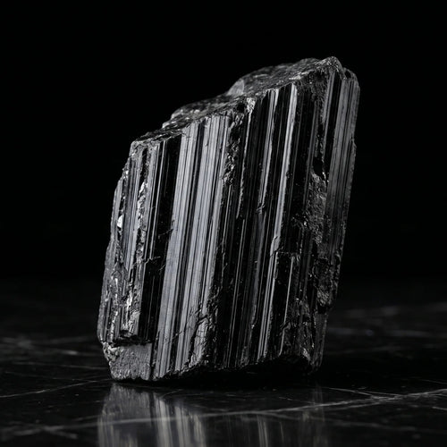 Black Tourmaline Raw Chunk – Protection & Grounding Crystal | Natural Rough Stone