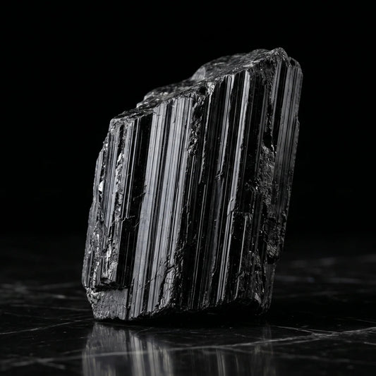 Black Tourmaline Raw Chunk – Protection & Grounding Crystal | Natural Rough Stone