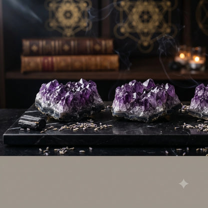 Natural Amethyst Cluster – Calming & Protection Crystal | Raw Authentic Geode
