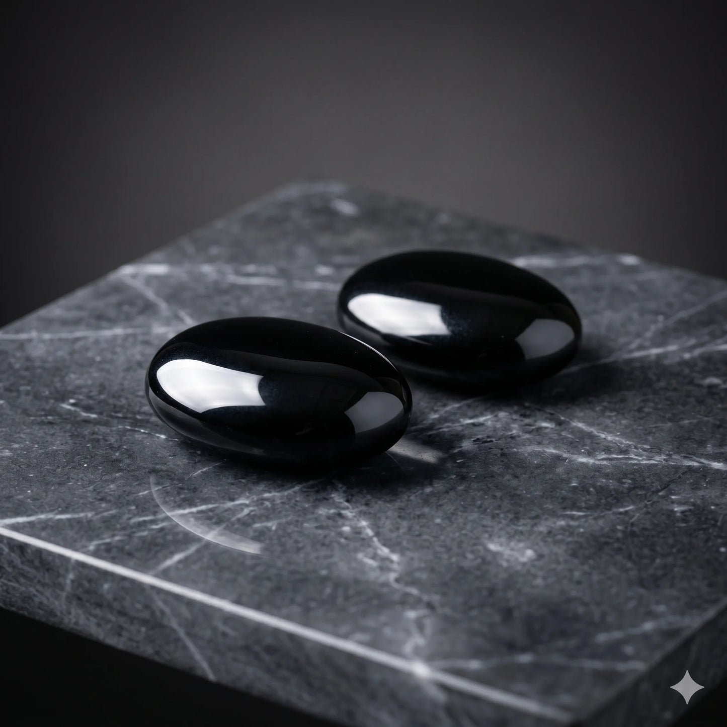 Black Obsidian Palm Stone – Protection & Grounding Crystal | Polished Natural Gemstone