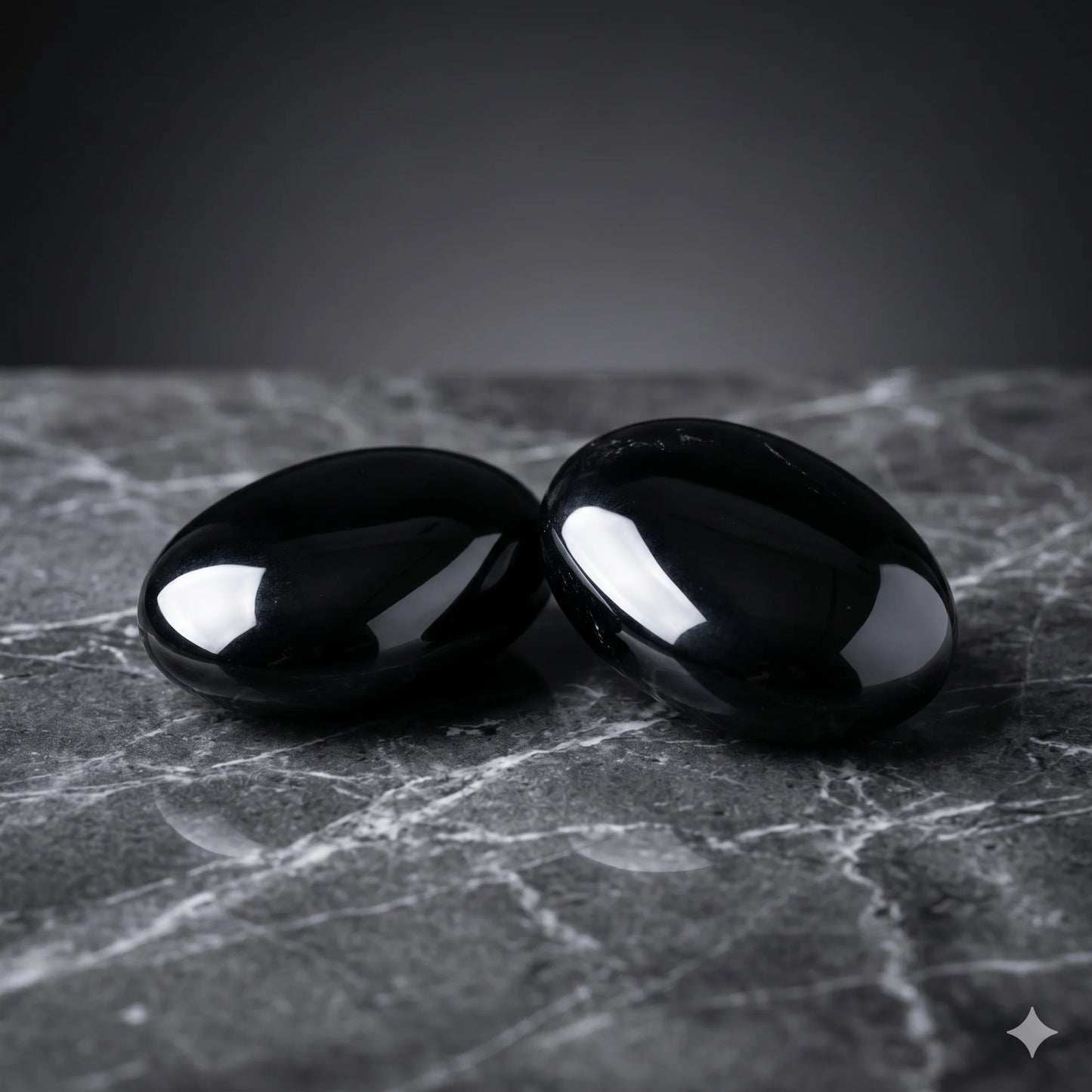 Black Obsidian Palm Stone – Protection & Grounding Crystal | Polished Natural Gemstone