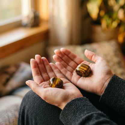 Tiger's Eye Tumbled Stones – Confidence & Courage Crystal | Natural Polished Gemstone