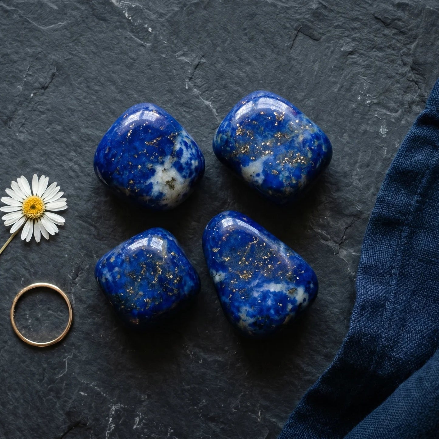 Lapis Lazuli Tumbled Stones – Wisdom & Truth Crystal | Polished Natural Gemstone