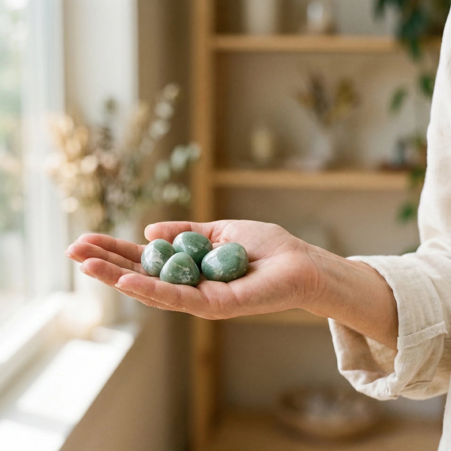 Green Aventurine Tumbled Stones – Luck & Abundance Crystal | Natural Polished Gemstone