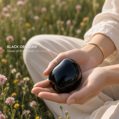 The Boundary Builder — Black Obsidian, Labradorite & Smoky Quartz Bundle