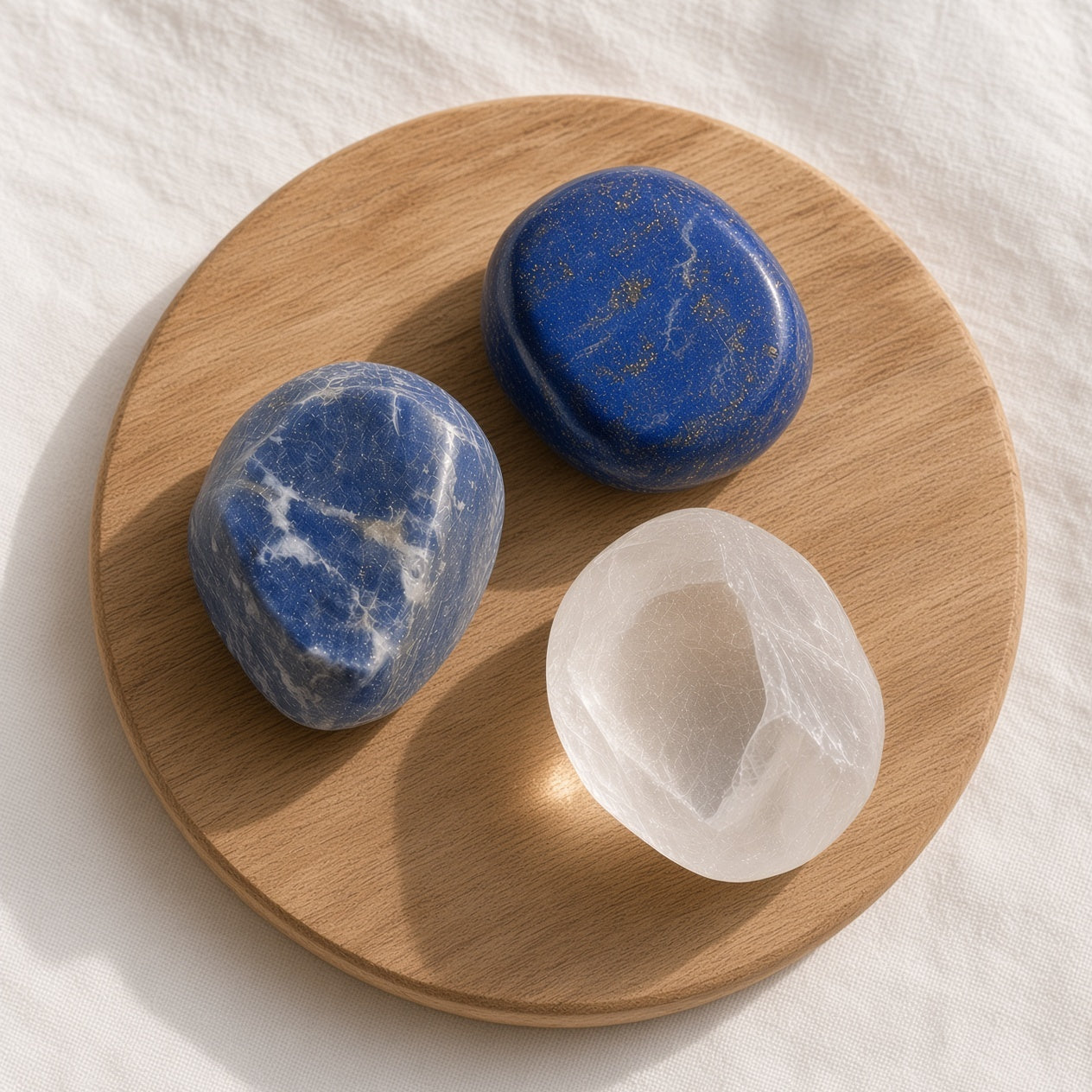 The Clear Speaker — Sodalite, Lapis Lazuli & Clear Quartz Bundle