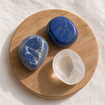 The Clear Speaker — Sodalite, Lapis Lazuli & Clear Quartz Bundle