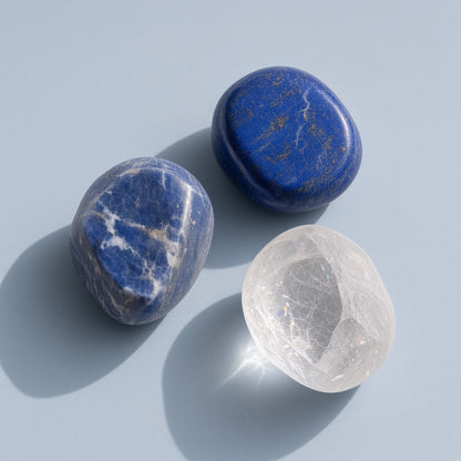 The Clear Speaker — Sodalite, Lapis Lazuli & Clear Quartz Bundle