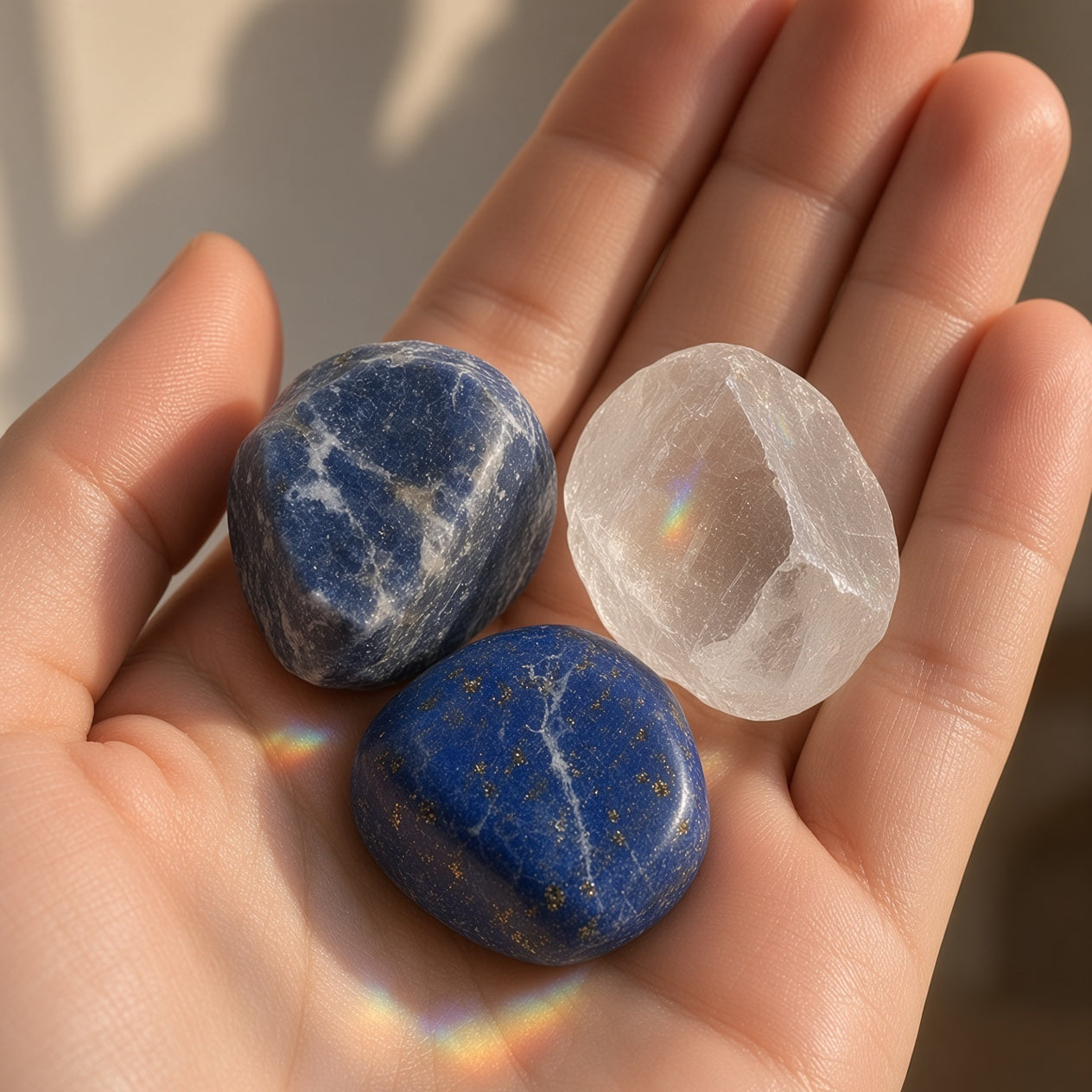 The Clear Speaker — Sodalite, Lapis Lazuli & Clear Quartz Bundle