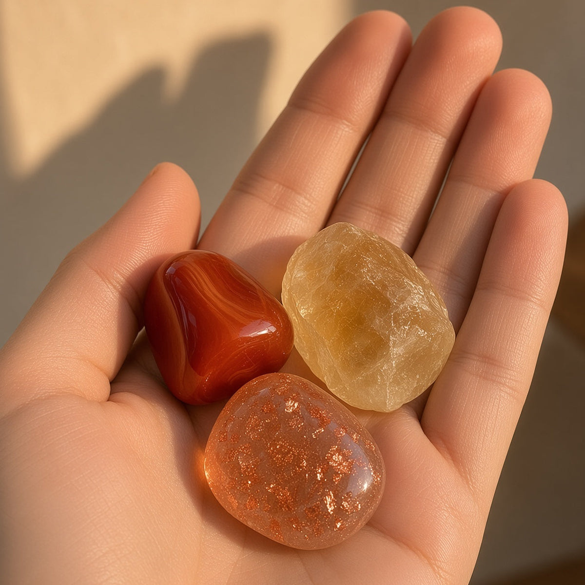 The Creative Spark — Carnelian, Citrine & Sunstone Bundle