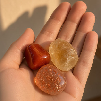 The Creative Spark — Carnelian, Citrine & Sunstone Bundle
