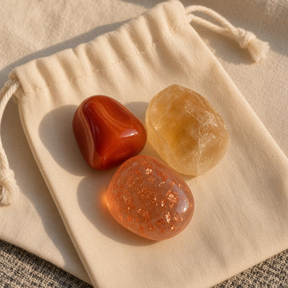 The Creative Spark — Carnelian, Citrine & Sunstone Bundle