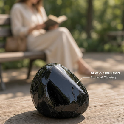 The Empath's Shield — Black Tourmaline, Black Obsidian & Fluorite Bundle