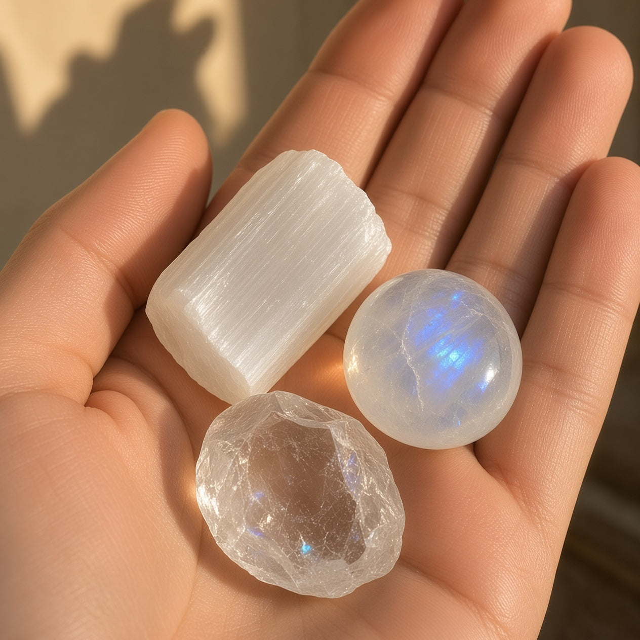 The Fresh Start Cleanse — Selenite, Moonstone & Clear Quartz Bundle