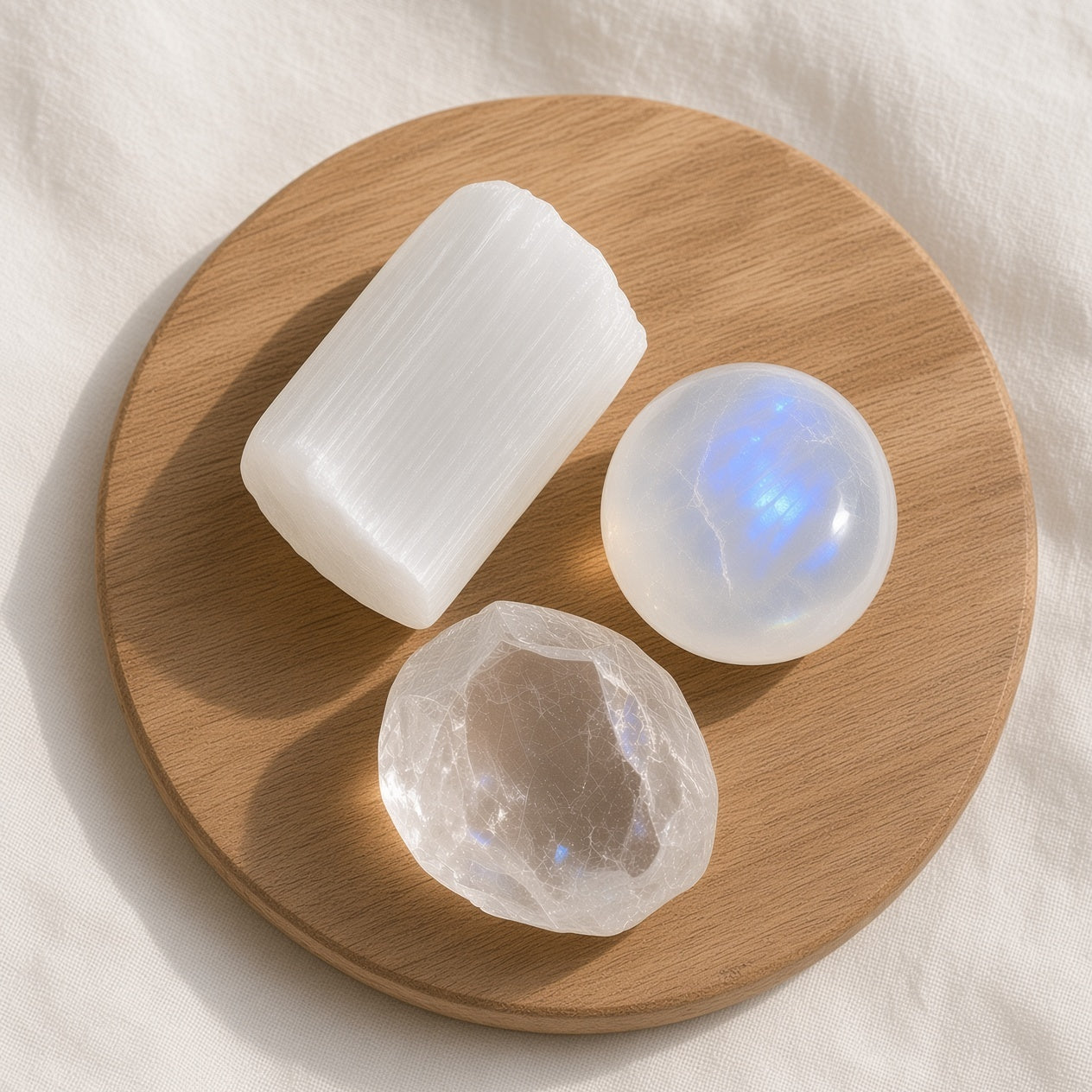 The Fresh Start Cleanse — Selenite, Moonstone & Clear Quartz Bundle