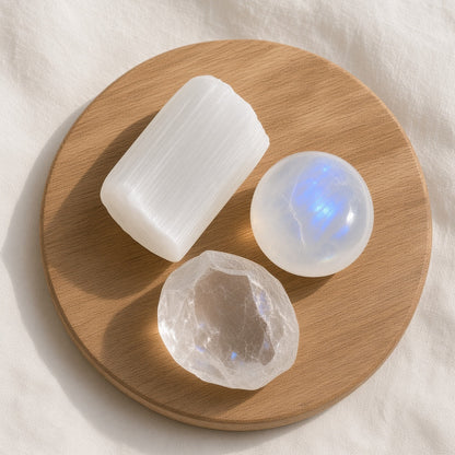 The Fresh Start Cleanse — Selenite, Moonstone & Clear Quartz Bundle