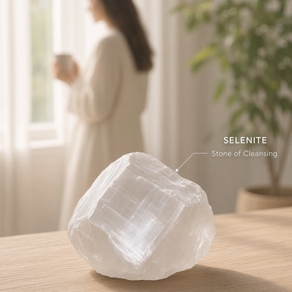 The Grief Companion — Rose Quartz, Smoky Quartz & Selenite Bundle