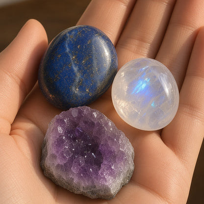 The Inner Voice Kit — Lapis Lazuli, Moonstone & Amethyst Bundle