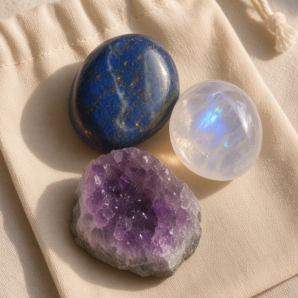 The Inner Voice Kit — Lapis Lazuli, Moonstone & Amethyst Bundle