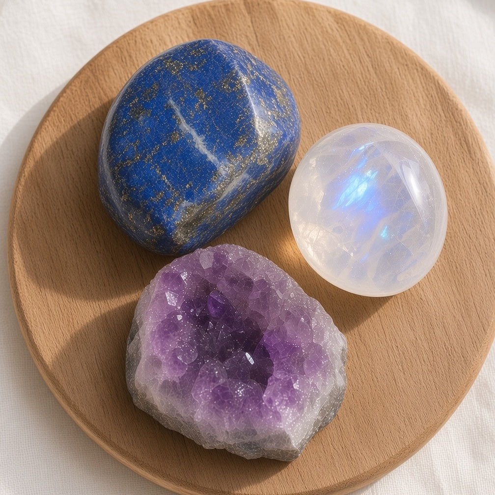 The Inner Voice Kit — Lapis Lazuli, Moonstone & Amethyst Bundle