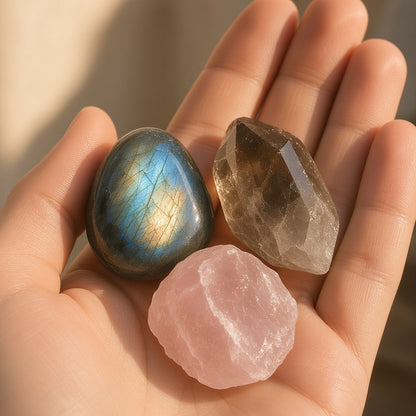 The Letting Go Kit — Labradorite, Smoky Quartz & Rose Quartz Bundle