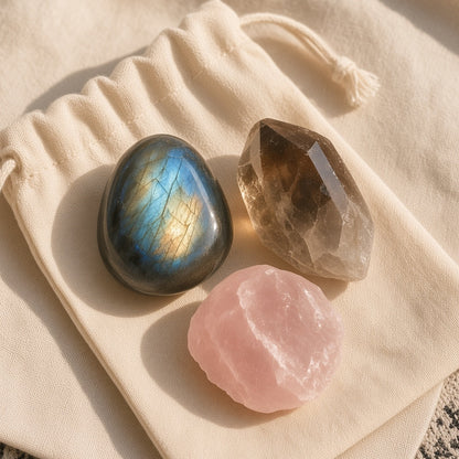 The Letting Go Kit — Labradorite, Smoky Quartz & Rose Quartz Bundle