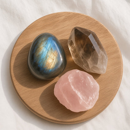 The Letting Go Kit — Labradorite, Smoky Quartz & Rose Quartz Bundle