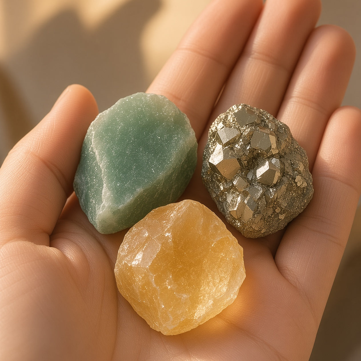 The Luck Magnet — Green Aventurine, Pyrite & Citrine Bundle