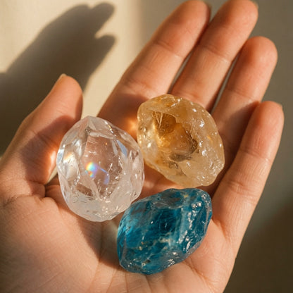 The Manifestation Engine — Clear Quartz, Citrine & Apatite Bundle