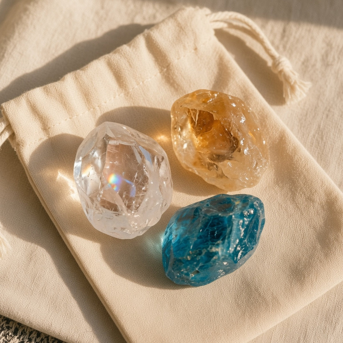 The Manifestation Engine — Clear Quartz, Citrine & Apatite Bundle
