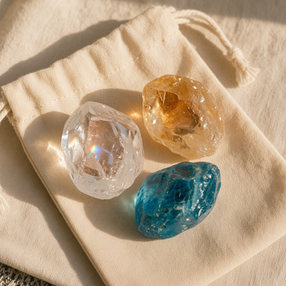 The Manifestation Engine — Clear Quartz, Citrine & Apatite Bundle