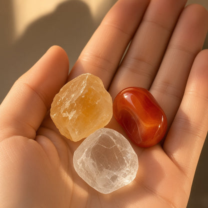 The Momentum Stack — Citrine, Carnelian & Clear Quartz Bundle