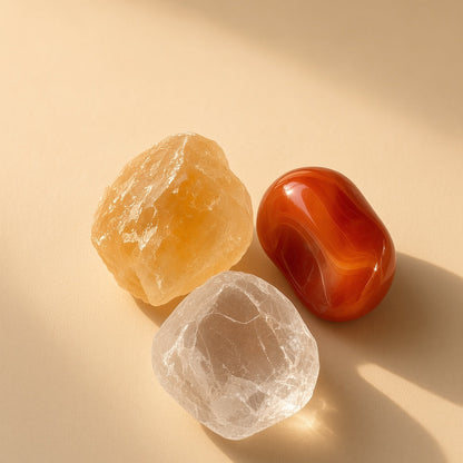 The Momentum Stack — Citrine, Carnelian & Clear Quartz Bundle