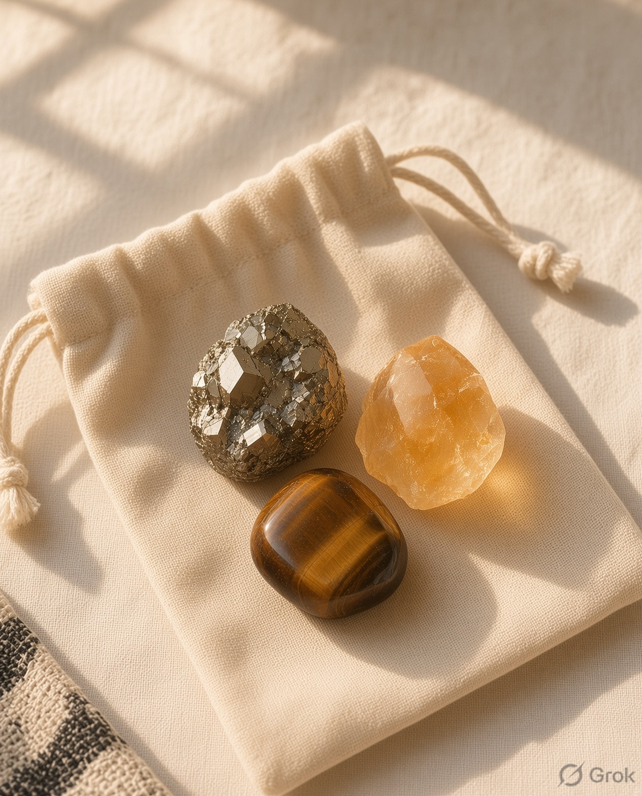 The Money Mindset Stack — Pyrite, Citrine & Tiger's Eye Bundle