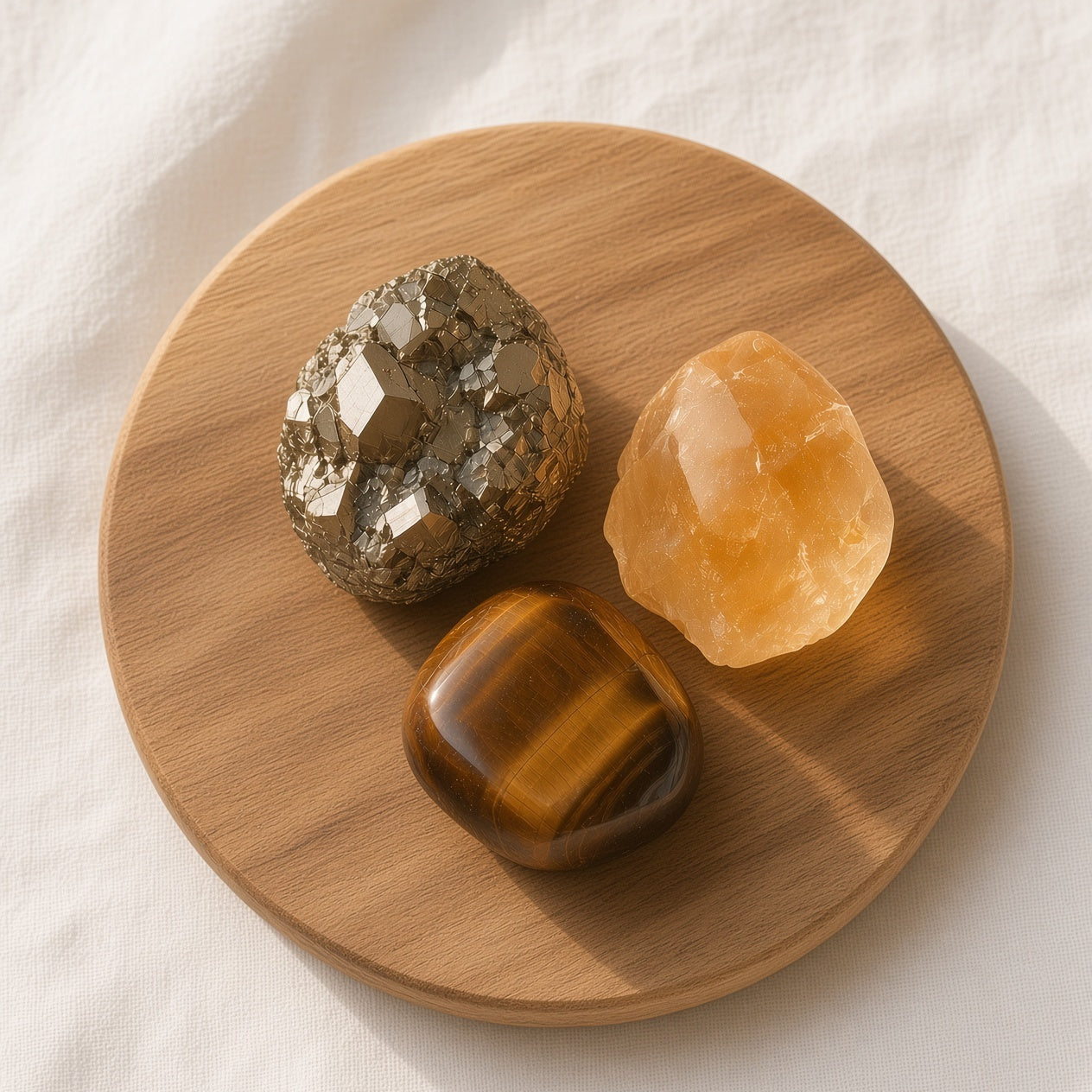 The Money Mindset Stack — Pyrite, Citrine & Tiger's Eye Bundle