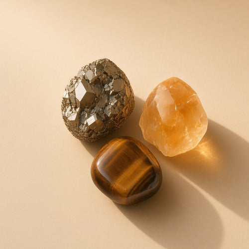 The Money Mindset Stack — Pyrite, Citrine & Tiger's Eye Bundle