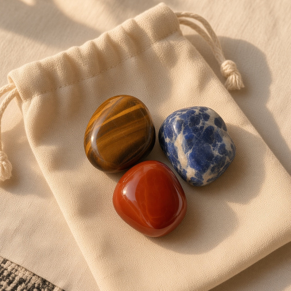 The Quiet Confidence Kit — Tiger's Eye, Carnelian & Sodalite Bundle