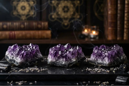 Natural Amethyst Cluster – Calming & Protection Crystal | Raw Authentic Geode