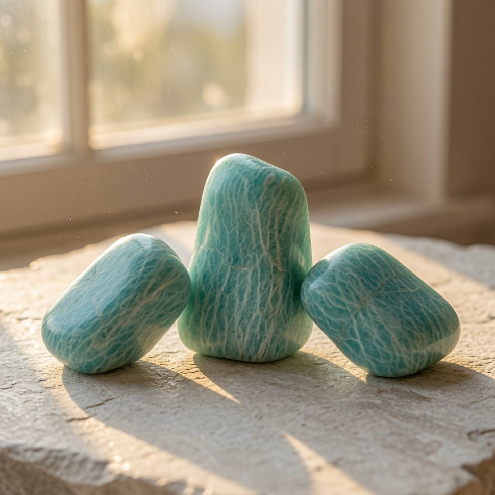 Natural Amazonite Raw Stone — Courage & Emotional Balance Crystal