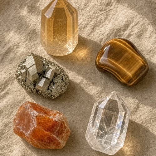 The Ambition Altar — Citrine, Pyrite, Tiger's Eye, Carnelian & Clear Quartz Bundle