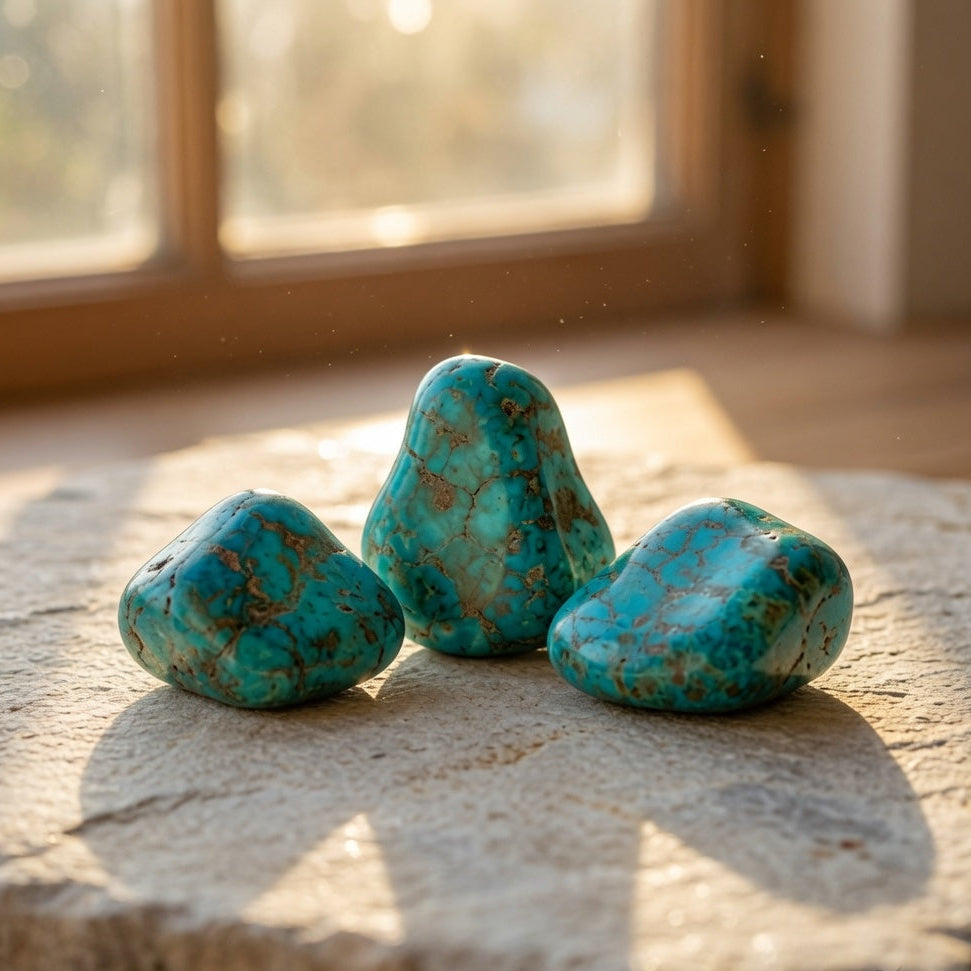 Natural Blue Chrysocolla Tower — Calm Communication & Emotional Balance Crystal