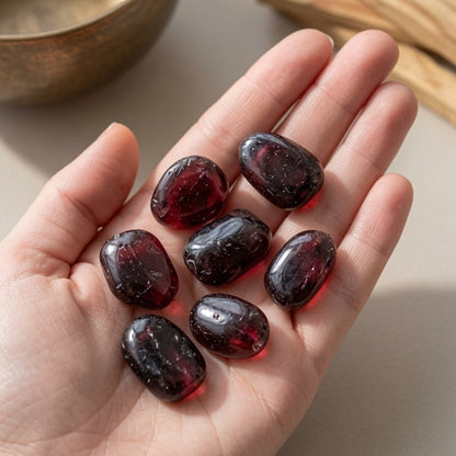 Natural Garnet & Smoky Quartz Symbiosis Specimen — Passion & Grounding Crystal