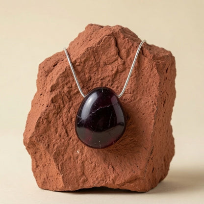 Natural Garnet & Smoky Quartz Symbiosis Specimen — Passion & Grounding Crystal